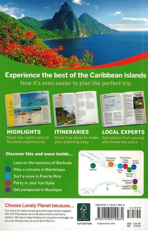 TheMapStore | Lonely Planet Caribbean Islands Caribbean Travel Guide