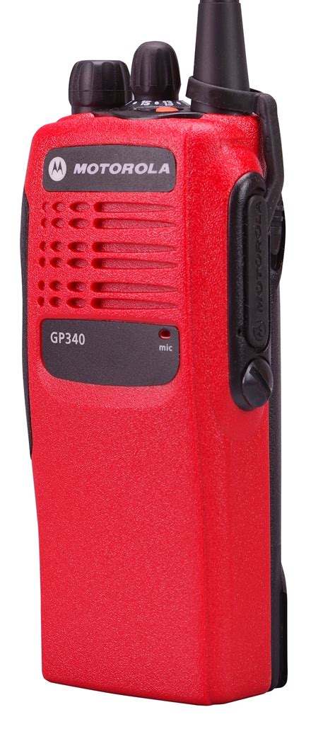 Motorola GP340 UHF Walkie-Talkie Two Way Radio (Refurbished) Hi-Viz Red ...