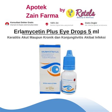 Jual Erlamycetin Plus Eye Drops 5 ml | Shopee Indonesia