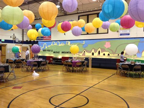 Decorated our school gym with the theme Oh, the Places You'll go! Pre ...