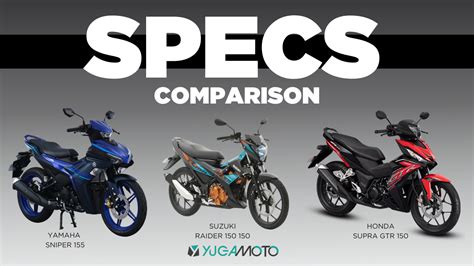 Sniper 155 vs Raider 150 vs Honda Supra GTR 150 : Specs Comparison » YugaMoto Motorcyle ...