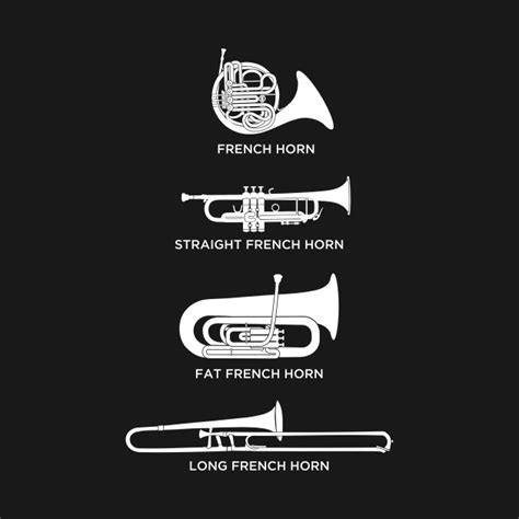 Funny Types Of French Horn - French Horn - T-Shirt | TeePublic