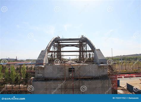 Construction of Arch Bridge Stock Photo - Image of scaffolding, bridge: 72231152