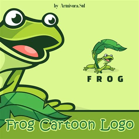 Frog Cartoon Logo – MasterBundles