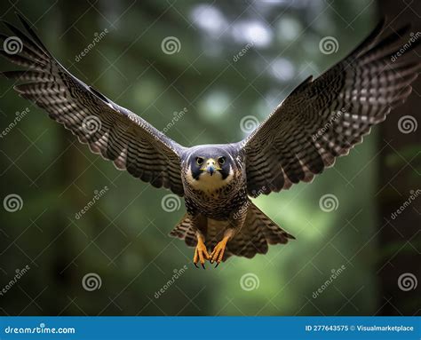 The Peregrine Falcon S Dive: Speed and Precision in Motion Stock ...