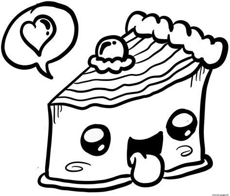 Food Coloring Pages Kawaii