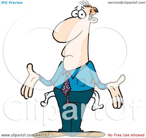 Royalty-Free (RF) Clip Art Illustration of a Cartoon Broke Businessman by toonaday #440727