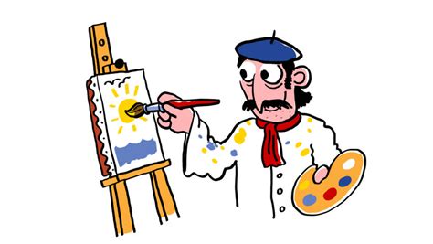 Painter Painting On Canvas Animation Stock Footage Video 3152752 - Shutterstock