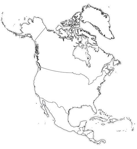 Blank Map Of The Americas