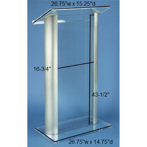 Aluminum Clear Plexglass Podium - ATD Audio Visual