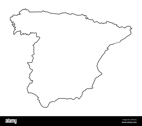 Spain Outline flag map. Vector illustration of national symbol. Graphic design of patriotic ...