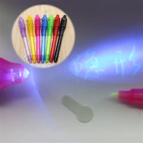 Aliexpress.com : Buy 1PC Creative Invisible Ink Pen UV Black Light Combo 2 in 1 Magic Invisible ...