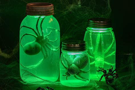 Creepy Glowing Halloween Specimen Jars - Quick & Easy!