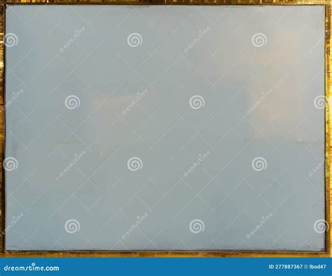 Gold Frame Around a Plain Painted Canvas AI Stock Image - Image of border, brush: 277887367