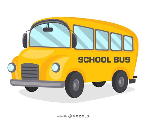 School Bus Cartoon Design Vector Download