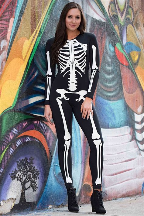 Skeleton Bodysuit Costume | Tipsy Elves | Sexy halloween costumes women, Halloween costume ...