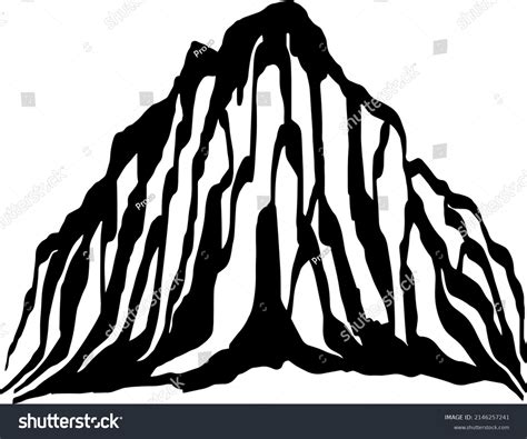 Mountain Silhouette Vector Illustration Mountain Tops Stock Vector ...