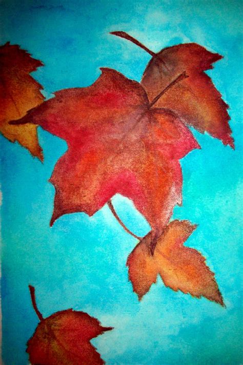 Fall Leaves .:watercolor:. by cordria on DeviantArt