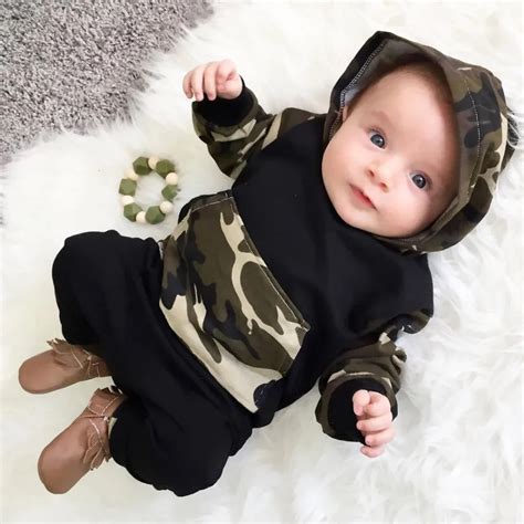 2018 Baby Boy Girl Clothing sets Hoodies Sweatshirt Camouflage Clothing ...