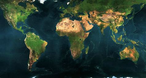 Green and brown continents illustration, Earth, world map, digital art HD wallpaper | Wallpaper ...