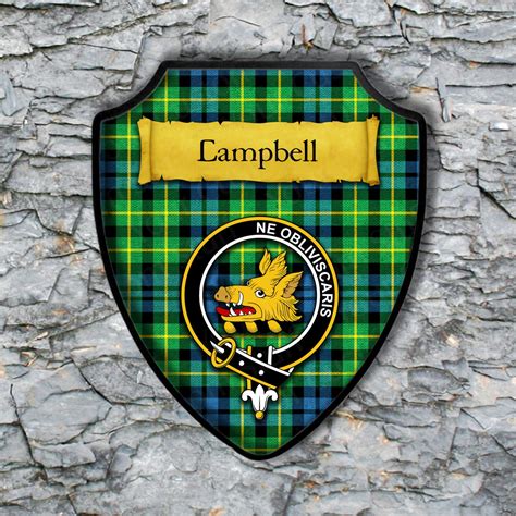 Campbell Shield Plaque With Scottish Clan Coat of Arms Badge - Etsy UK