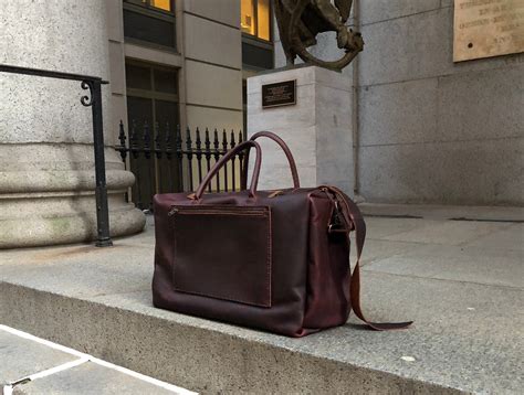 Duffle bag / Brown leather duffle / Leather duffle made in the USA