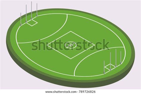 Isometric Field Australian Football Isolated Image Stock Vector (Royalty Free) 789726826 ...