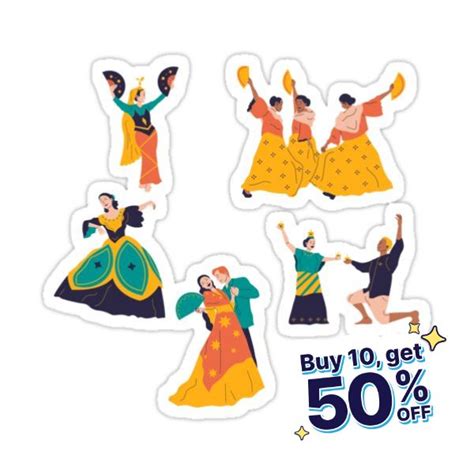 "Sticker Pack Filipino Flores de Mayo Fiesta Dances" Sticker for Sale ...