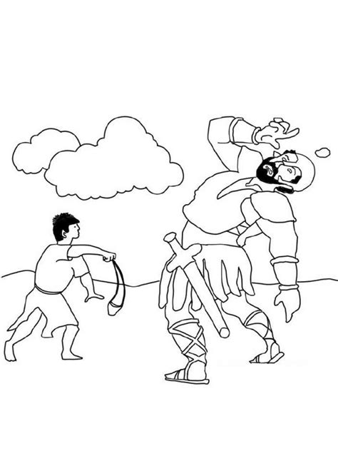 David Goliath Coloring Pages