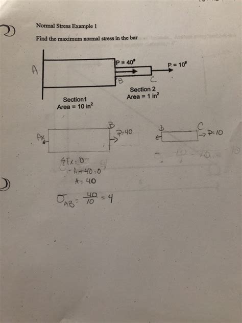 Solved Normal Stress Example 1 Find the maximum normal | Chegg.com