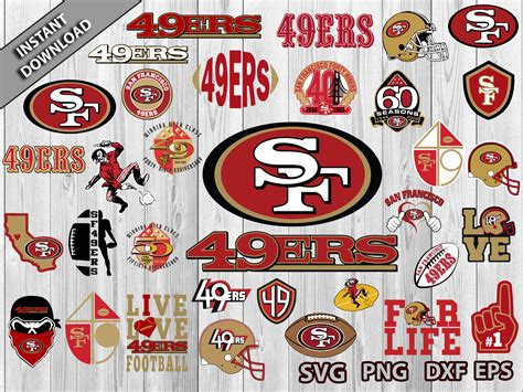 San Francisco 49ers Logo Svg NFL Football Team Svg SF 49ers | Etsy