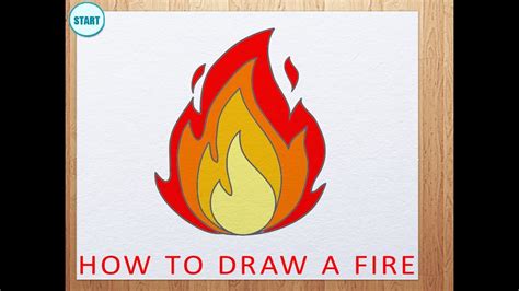 Aesthetic Simple Easy Fire Drawing : Easy, step by step fire drawing tutorial.