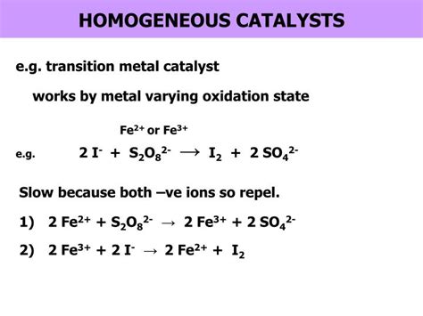 PPT - Starter: 1)Definition of catalysts: 2) Difference between homogeneous and heterogeneous ...