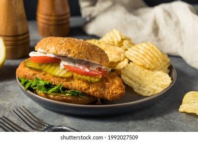 Homemade Crispy Fried Fish Fillet Sandwich Stock Photo 1992027509 | Shutterstock