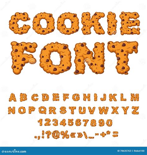 Cartoon Cookie Font, Alphabet Cartoon Vector | CartoonDealer.com #74717011