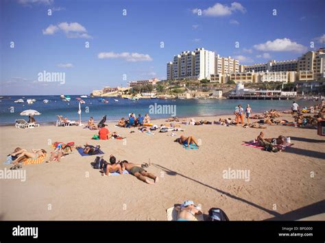 St George's Bay, Malta Stock Photo - Alamy