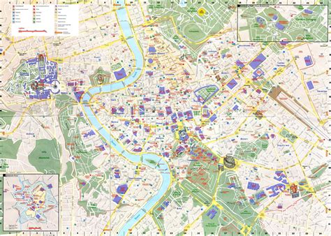 Map Of Rome With Attractions Free Printable