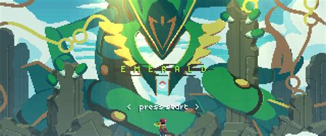 Mega Rayquaza Pokemon Emerald Pixel Live Wallpaper - MoeWalls