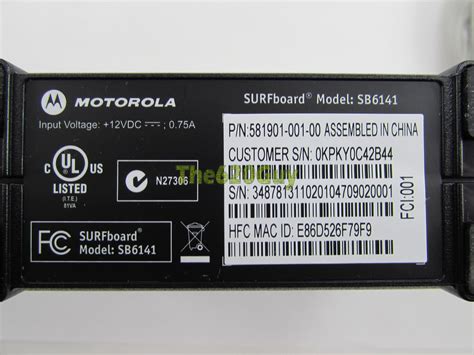 Motorola SB6141 SURFboard eXtreme 1Gbs DOCSIS 3.0 75ohm/RJ45 Black Cable Modem - The620Guy.com