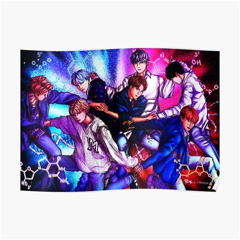 "dna! - BTS Fan Art" Poster by vishariya | Redbubble