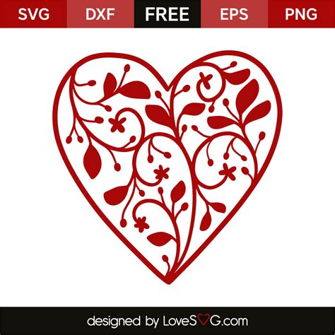 Floral heart | Lovesvg.com