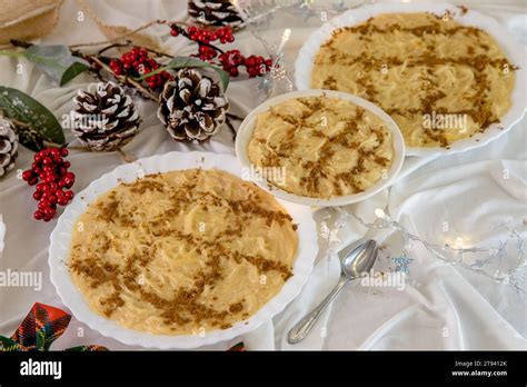 "Aletria", vermicelli typical dish of Portuguese gastronomy made with thin dough, milk, lemon ...