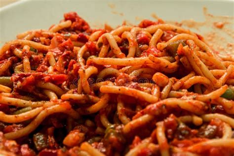 Delicious Spaghetti with Red Sauce Stock Photo - Image of healthy, dish: 196728114