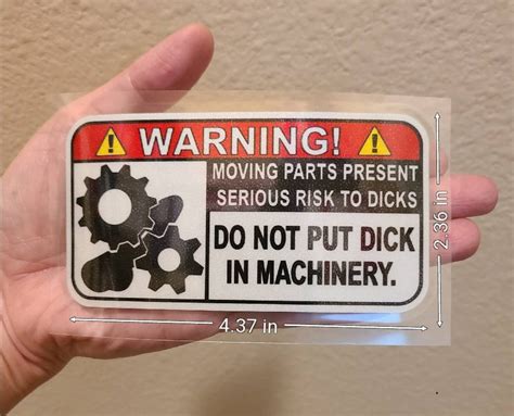 Funny warning label sticker adult prank offensive decals for | Etsy