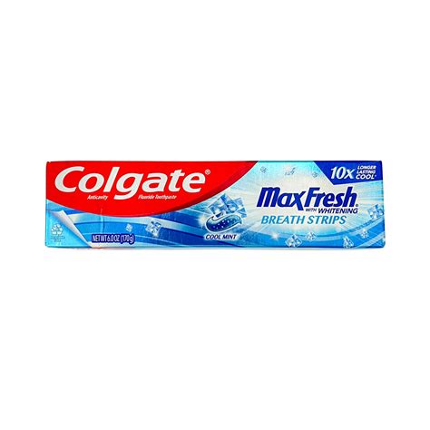 Colgate Max Fresh with Whitening Breath Strips Cool Mint 6 oz