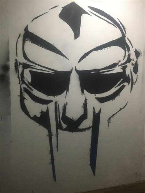 MF Doom, Spray Paint Stencil, 48" x 36" Lauan : r/Art