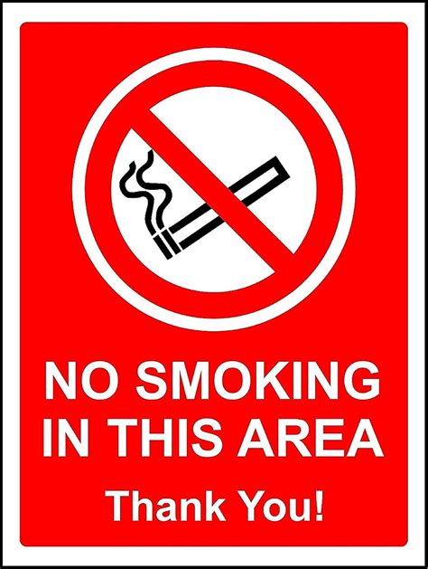 No Smoking Signs Printable Area