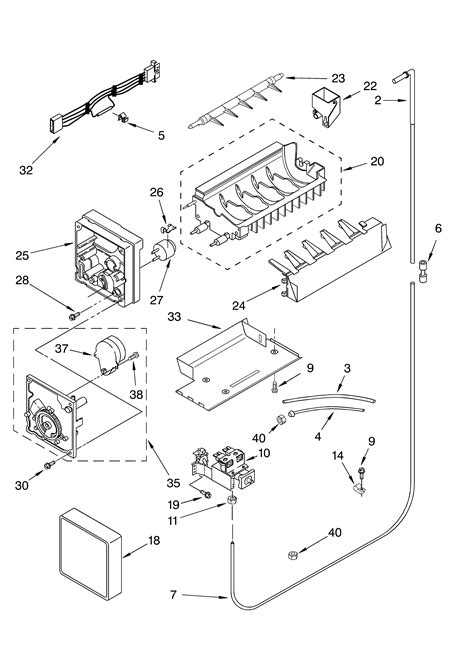 Kitchenaid Ice Maker Parts Diagram / Kitchenaid Refrigerator KSCS23FTMS01 Ice maker dispenser ...