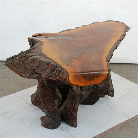 Redwood Stump Coffee Table - Natural Tree Stump Side Table : I think the point of having a tree ...