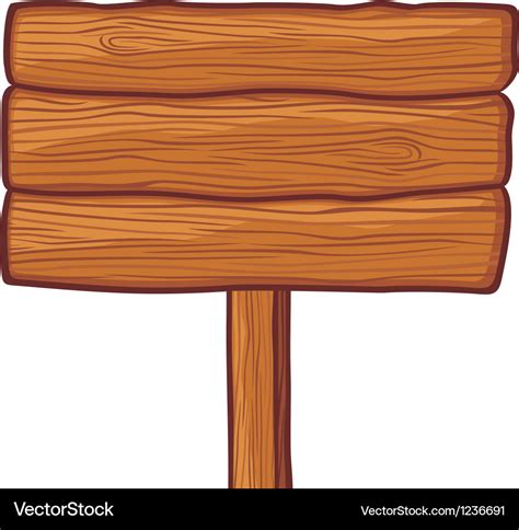 Wooden signboard Royalty Free Vector Image - VectorStock